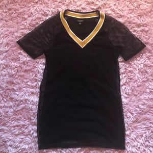 Black Mesh varsity Dress